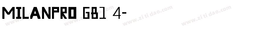 MILanPro GB1 4字体转换